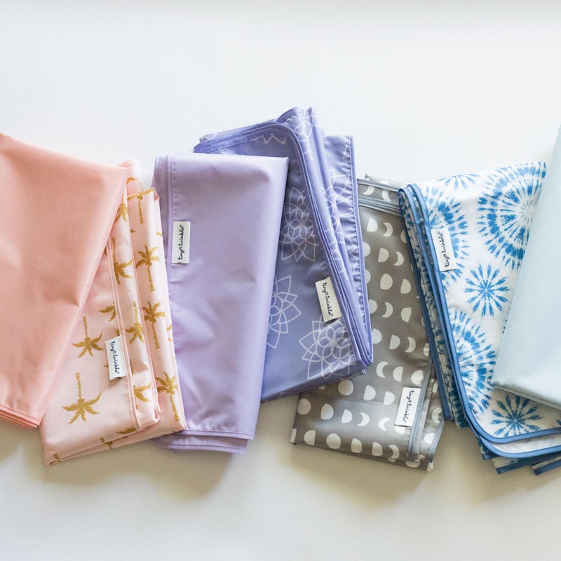 Tiny Twinkle Mess-Proof Splat Mats for Under high Chairs or Table Cover Art Projects for Baby and Toddler - Waterproof, Washable Floor or Table Splash mat 51"" x 51"" (Shine) - Image 2